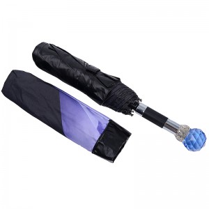 Engrosmarked Sammenklappelig paraply sol UV billigste brugerdefinerede 3 fold paraply