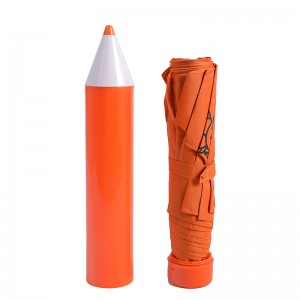 19 tommer med blyant plastisk paraply manuel åben funktion 3 foldbar paraply