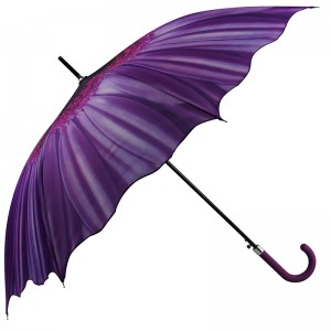 Fashion Sun Parasol Auto Open Kompakt udendørs lige paraply med logo