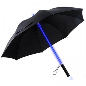 Kina salgsfremmende logo trykt farve skiftende lige led paraply med LED lys