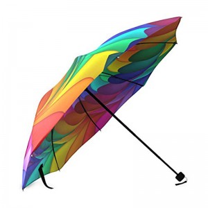Farverig udskrivning designmanual åben markedsføring 3-fold paraply