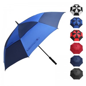 Lige stor udendørs regnfuld dobbelt baldakin specialudskrivning golf paraply