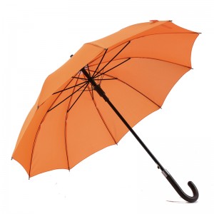 23 tommer marketing salg brugerdefineret almindelig almindelig paraply med plast buet håndtag